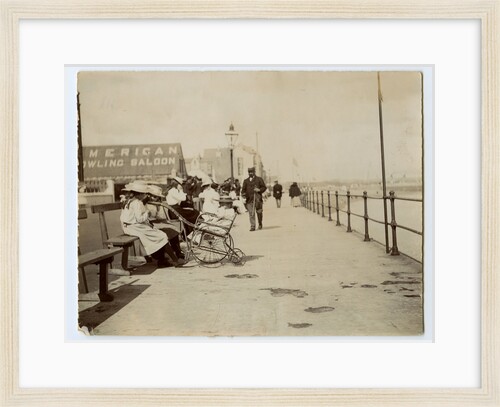 People gathered on Ramsey promenade by Thomas Horsfell Midwood