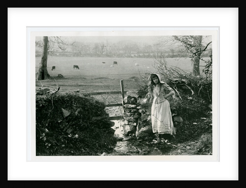 Girl in peasant dress at Claughbane, Ramsey by George Bellett Cowen
