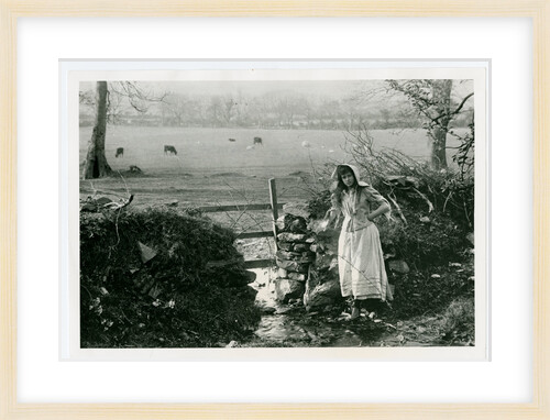 Girl in peasant dress at Claughbane, Ramsey by George Bellett Cowen