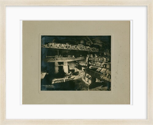 Kitchen interior of a thatched cottage in Andreas by George Bellett Cowen