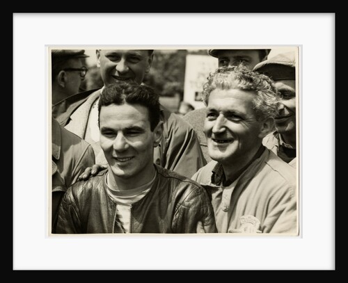 Carlo Ubbiali, winner of the 1956 Ultra Lightweight and Lightweight Race TT (Tourist Trophy) by T.M. Badger