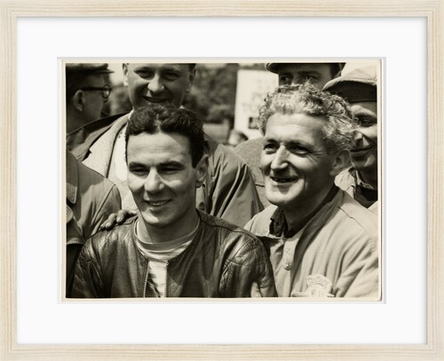 Carlo Ubbiali, winner of the 1956 Ultra Lightweight and Lightweight Race TT (Tourist Trophy) by T.M. Badger