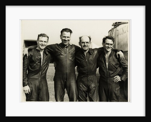 TT sidecar riders Cyril Smith and Eric Oliver with their passengers by T. M. Badger