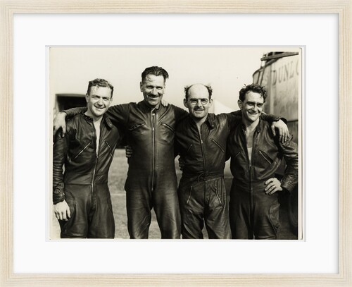 TT sidecar riders Cyril Smith and Eric Oliver with their passengers by T. M. Badger