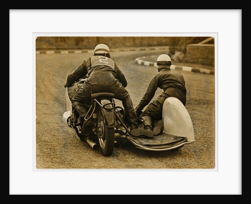 Fritz Hillebrand, riding as number 2, 1956 Sidecar TT (Tourist Trophy) by T.M. Badger