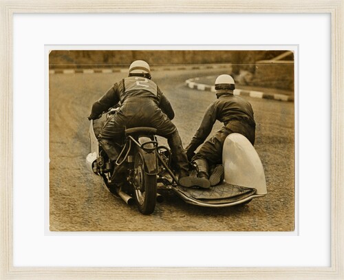 Fritz Hillebrand, riding as number 2, 1956 Sidecar TT (Tourist Trophy) by T.M. Badger