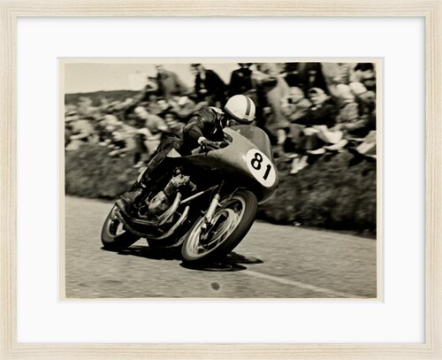 John Surtees, riding as number 81, 1956 TT (Tourist Trophy) by T.M. Badger