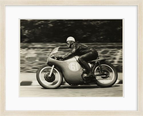 Alistair King, aboard Norton (number 61), 1958 Junior TT (Tourist Trophy) by T. M. Badger