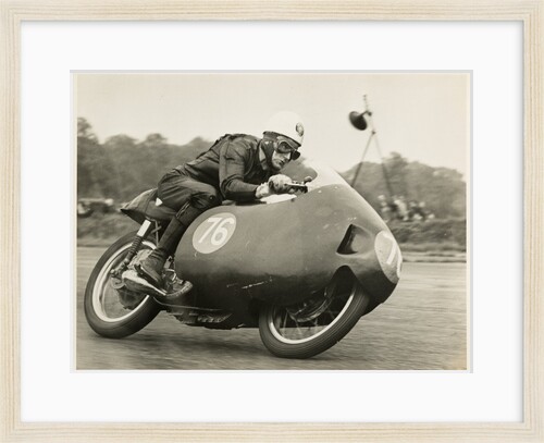 Alistair King, TT (Tourist Trophy) rider riding as number 76 by T.M. Badger