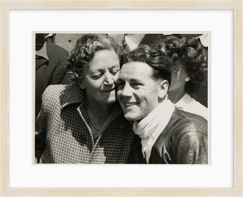 Geoff Duke, TT (Tourist Trophy) rider with his mother by T.M. Badger