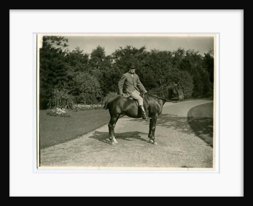 Edward Curphey Farrant (of Ballakillingan) riding a horse by George Bellett Cowen