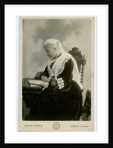 Mrs Eleanor Paton seated at a desk by George Bellett Cowen