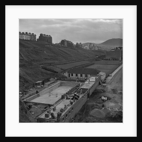 Peel swimming baths being built by Manx Press Pictures
