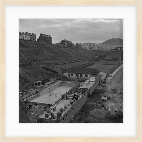 Peel swimming baths being built by Manx Press Pictures