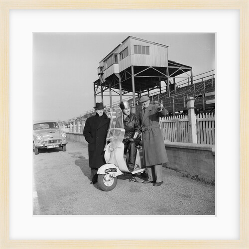 Scooter publicity shot for Isle of Man Tourist Board featuring Derek Guy by Manx Press Pictures