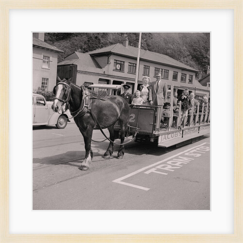 Mr & Mrs King on horse tram, Tourist Board by Manx Press Pictures