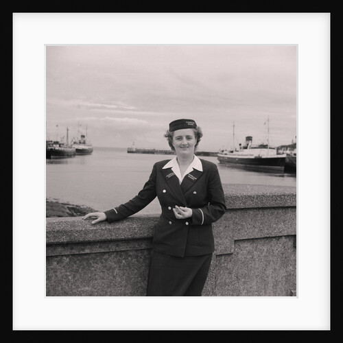 Woman in Isle of Man Steam Packet Company uniform by Manx Press Pictures