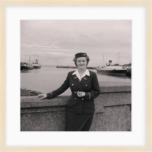 Woman in Isle of Man Steam Packet Company uniform by Manx Press Pictures