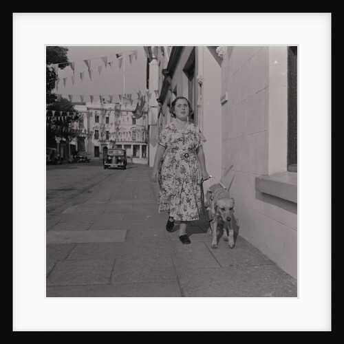 Blind woman and her guide dog by Manx Press Pictures