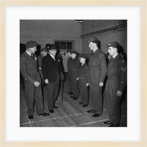 Lieutenant Governor Sir Ronald Herbert Garvey's inspection of Cadets, Drill Hall, Douglas by Manx Press Pictures