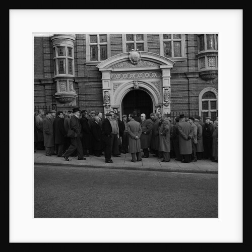 Unemployed outside The House of Keys, Douglas by Manx Press Pictures