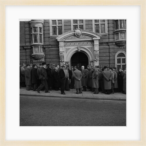 Unemployed outside The House of Keys, Douglas by Manx Press Pictures