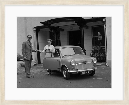 Mini Traveller car and Lady Garvey by Manx Press Pictures
