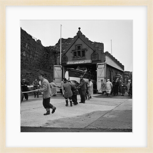 Lieutenant Governor Sir Ronald Herbert Garvey at Peel Lifeboat launch by Manx Press Pictures