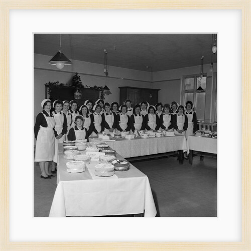 College of Domestic Science students with cakes by Manx Press Pictures