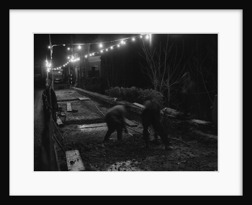 Building bridge by night, Laxey by Manx Press Pictures