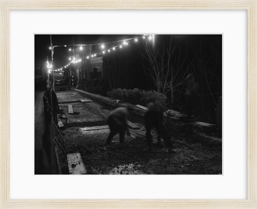 Building bridge by night, Laxey by Manx Press Pictures