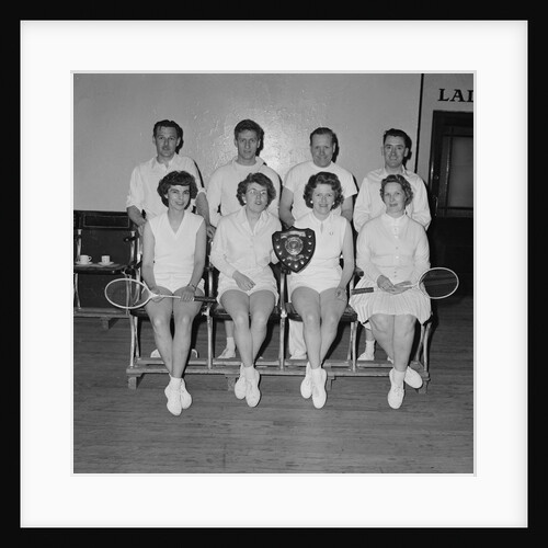 Men and women badminton teams at holiday camp, Isle of Man by Manx Press Pictures