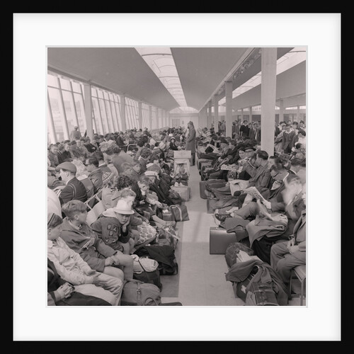 Crowd in Sea Terminal waiting room by Manx Press Pictures