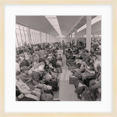 Crowd in Sea Terminal waiting room by Manx Press Pictures