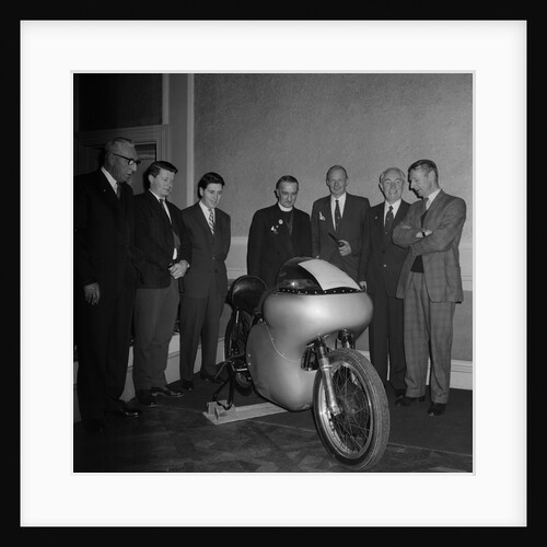 Manx Motor Cycle Club (MMCC) with new 'streamlining', part of dinner at Castle Mona, Douglas by Manx Press Pictures