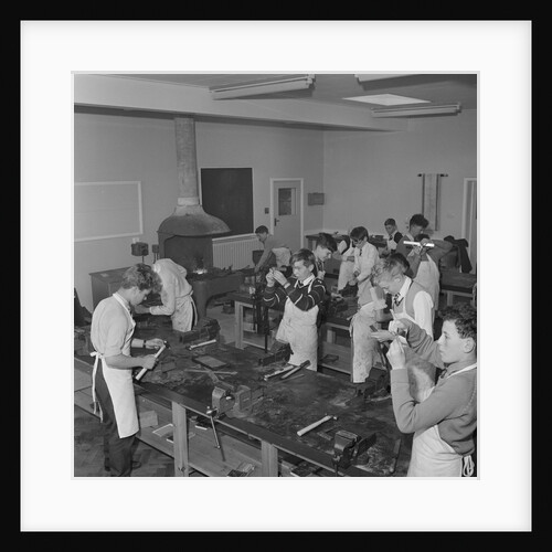 Metalwork classroom at the new Castle Rushen School, Castletown by Manx Press Pictures