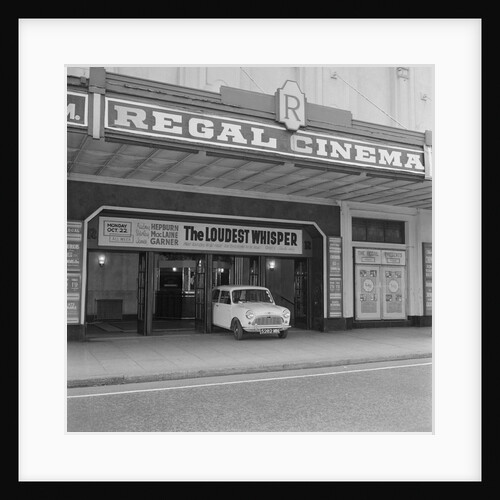 Mini Minor car at the Regal Cinema, Douglas by Manx Press Pictures