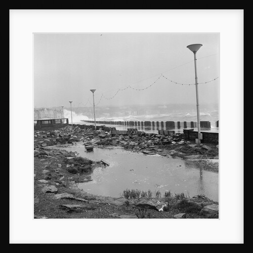 High tide and storm damage on Douglas Promenade by Manx Press Pictures