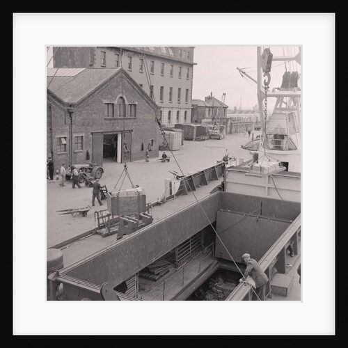 Unloading the mercy ship, Peveril by Manx Press Pictures