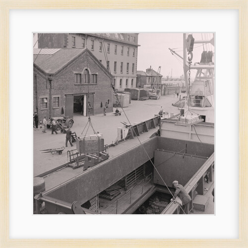 Unloading the mercy ship, Peveril by Manx Press Pictures