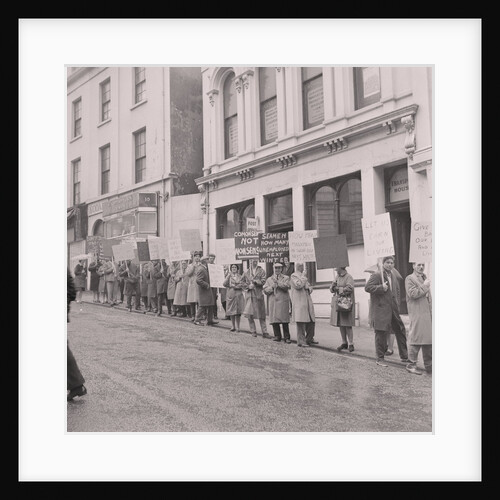 Strike pickets at Transport House by Manx Press Pictures