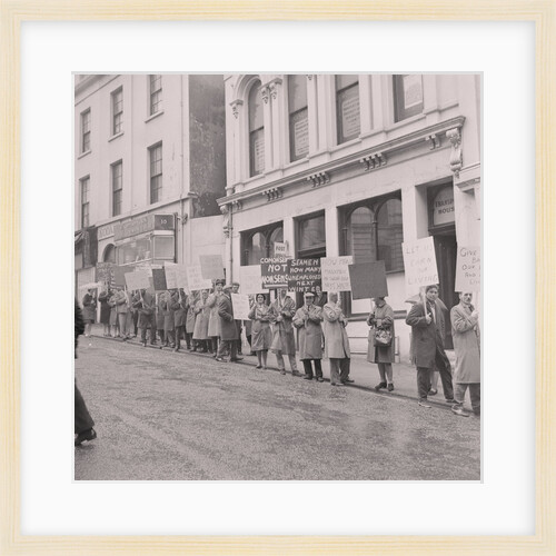 Strike pickets at Transport House by Manx Press Pictures