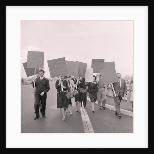 Strike pickets at Ronaldsway Airport by Manx Press Pictures
