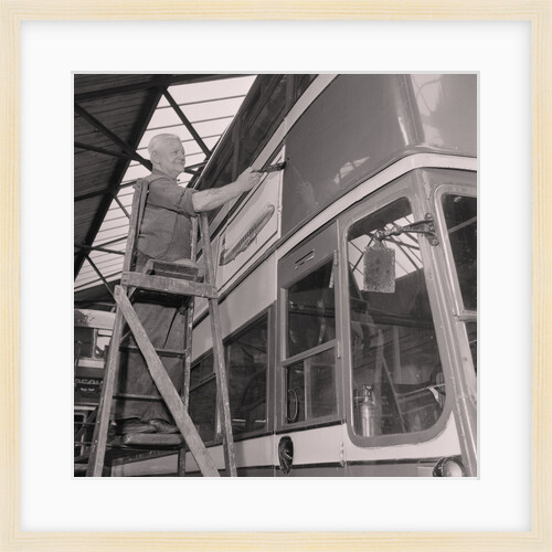 Painting the 'last bus' by Manx Press Pictures