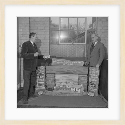 Mitchell, Kelly and model of Cregneash by Manx Press Pictures