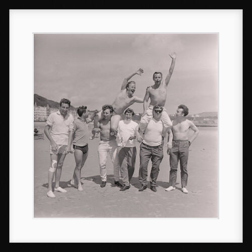 Holidaymakers on Douglas beach (?) by Manx Press Pictures