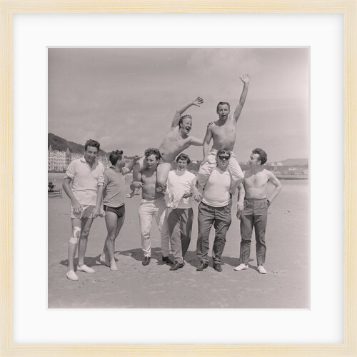 Holidaymakers on Douglas beach (?) by Manx Press Pictures
