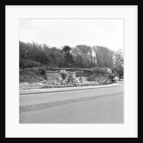 Building of Geoff Duke's garage, Isle of Man by Manx Press Pictures