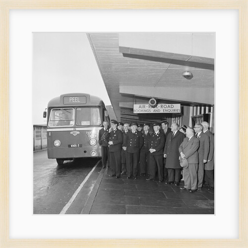 Four retiring road service bus drivers, Isle of Man by Manx Press Pictures