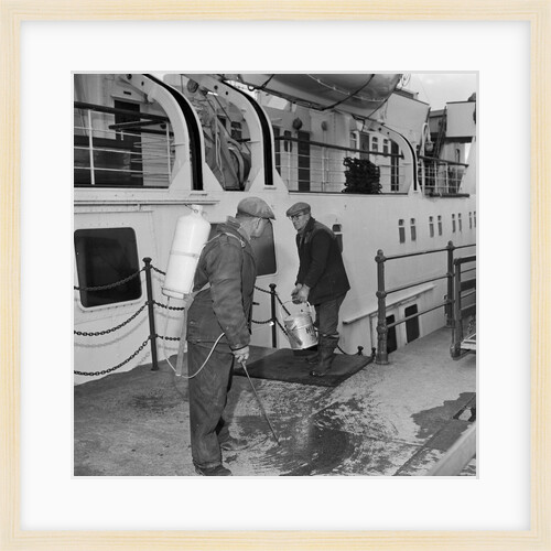 Foot and mouth disease precautions on ship, Isle of Man by Manx Press Pictures